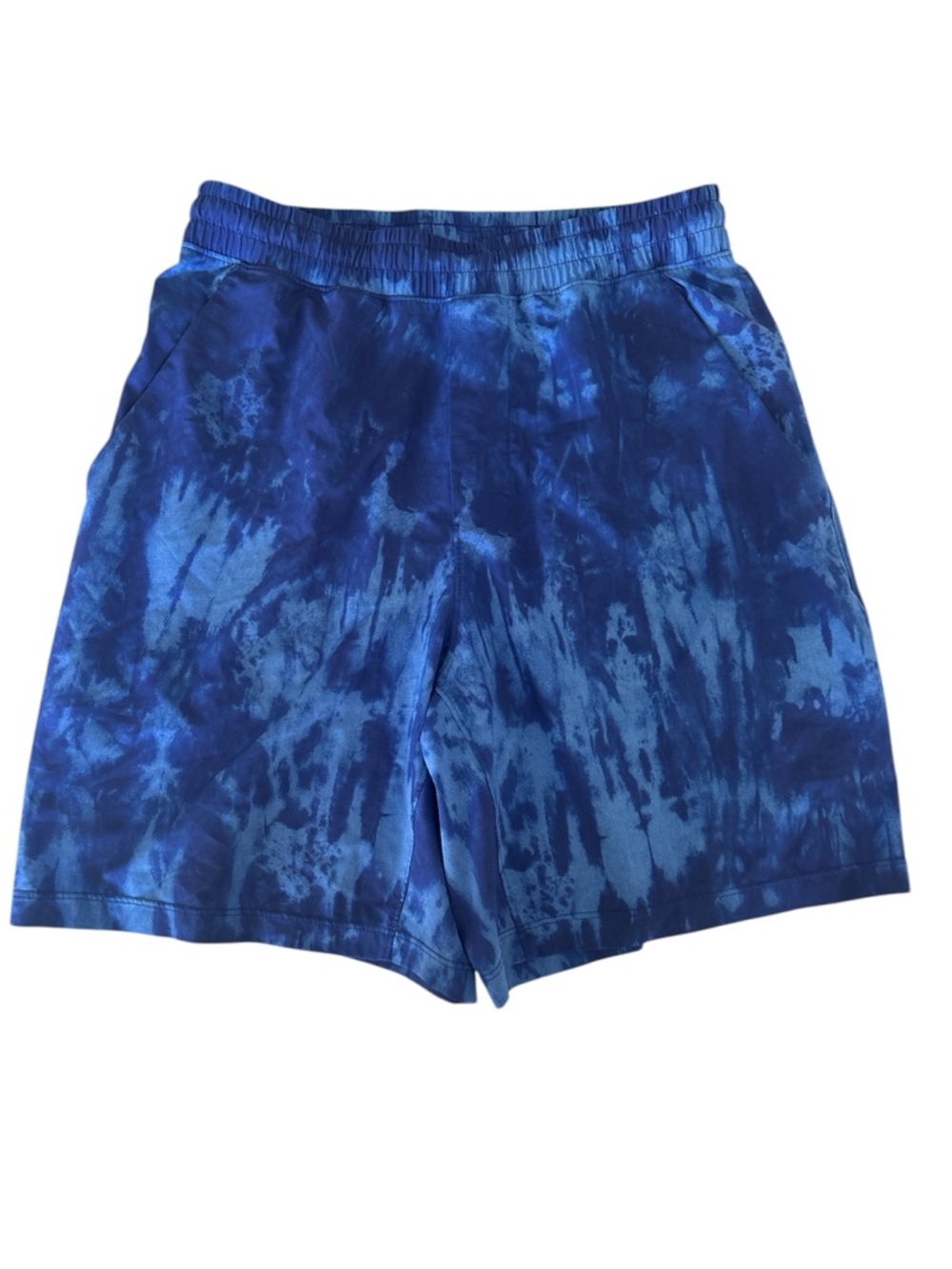 Lululemon Mens Blue Tie-Dye Elastic Waist Shorts